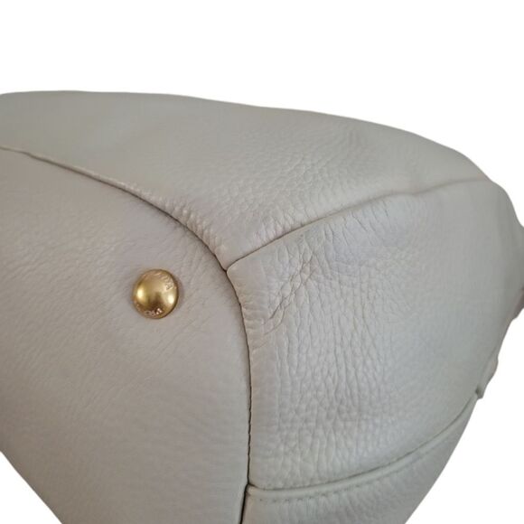 Prada Cream Leather Shoulder Bag Handbag - Picture 16 of 16